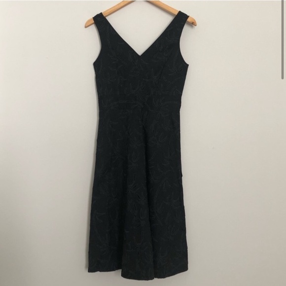 J. Crew Black Petite Embroidery A-line Dress - Picture 2 of 4